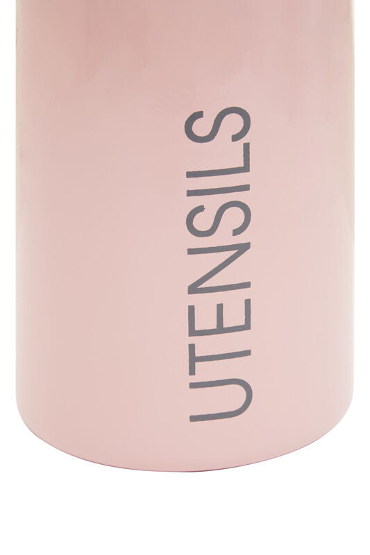 Orsina Liberty Utensil Holder – Pink Enamel & Stainless Steel Organizer