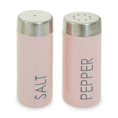 Orsina Liberty Light Pink Enamel Salt and Pepper Set – Stainless Steel