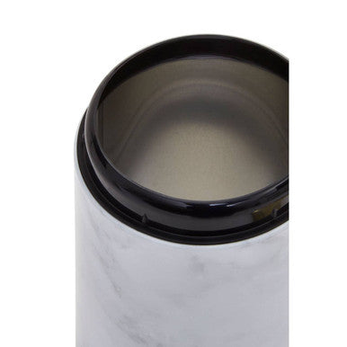 Orsina 5-Piece Kitchen Storage Set – White Marble & Gold Metal Canisters