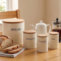Orsina Easton 5 Piece Kitchen Storage Set – Cream Bread Bin & Canisters