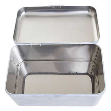 Orsina Easton 5-Piece Kitchen Storage Set – White Marble Effect Metal