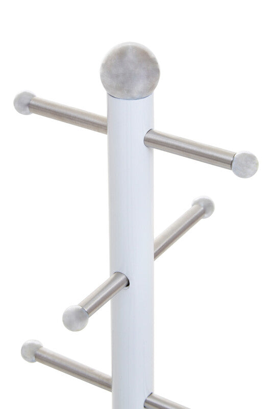 Orsina Easton Marble Effect and Silver Mug Tree | 6 Cup Holder Stand