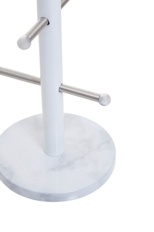 Orsina Easton Marble Effect and Silver Mug Tree | 6 Cup Holder Stand