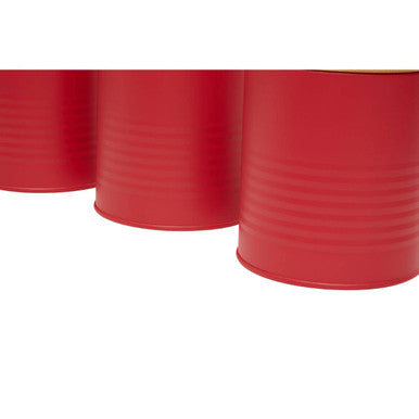 Orsina Alton Red Kitchen Canisters – Set of 3 Embossed Food Storage
