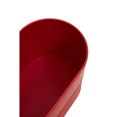 Orsina Alton Red Bread Bin – Modern Oval Countertop Kitchen Storage
