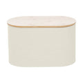 Orsina Alton Cream Bread Bin – Metal Storage Container with Bamboo Lid