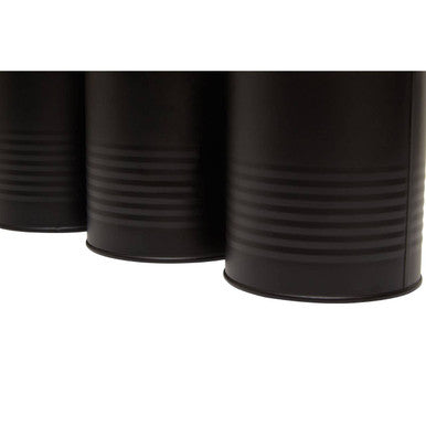 Orsina Alton Black Kitchen Canisters with Bamboo Lids - Set of 3