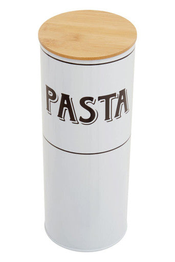 Orsina White Metal Pasta Canister – Tall Spaghetti Storage Container