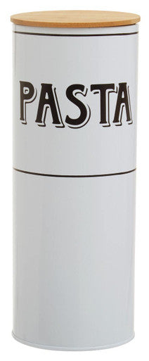 Orsina White Metal Pasta Canister – Tall Spaghetti Storage Container