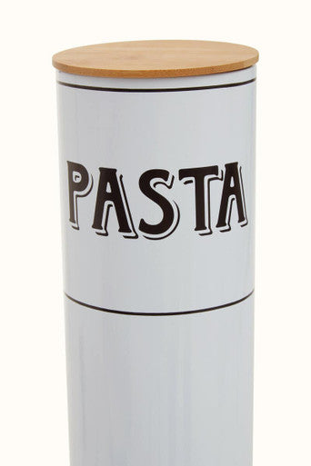 Orsina White Metal Pasta Canister – Tall Spaghetti Storage Container