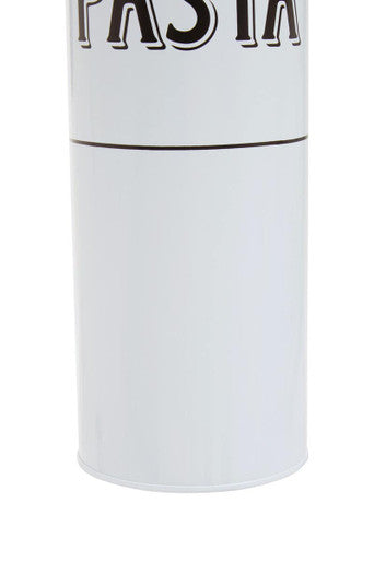 Orsina White Metal Pasta Canister – Tall Spaghetti Storage Container
