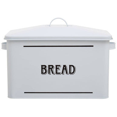 Orsina White Metal Bread Bin – Large Kitchen Countertop Bread Box