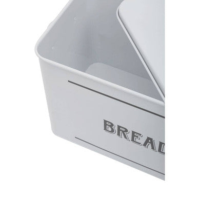 Orsina White Metal Bread Bin – Large Kitchen Countertop Bread Box
