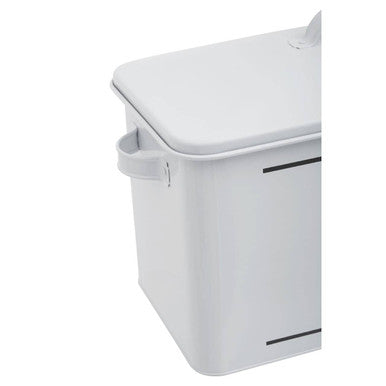 Orsina White Metal Bread Bin – Large Kitchen Countertop Bread Box