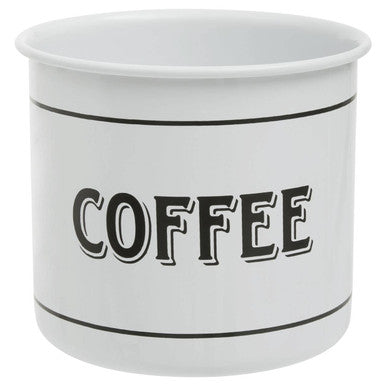 Orsina Grocer White Metal Mug – Enamel Style Coffee and Tea Cup