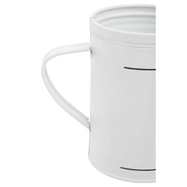 Orsina White Metal Flour Shaker – Airtight Baking Duster for Kitchen