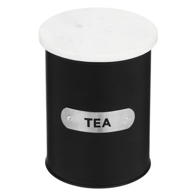 Orsina Liberty Black Enamel Tea Canister – Airtight Kitchen Storage