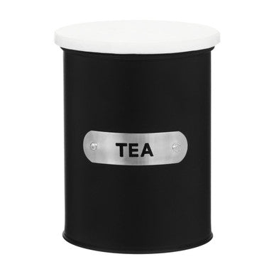 Orsina Liberty Black Enamel Tea Canister – Airtight Kitchen Storage