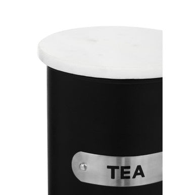 Orsina Liberty Black Enamel Tea Canister – Airtight Kitchen Storage