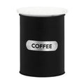 Orsina Liberty Black Enamel Coffee Canister with White Marble Lid