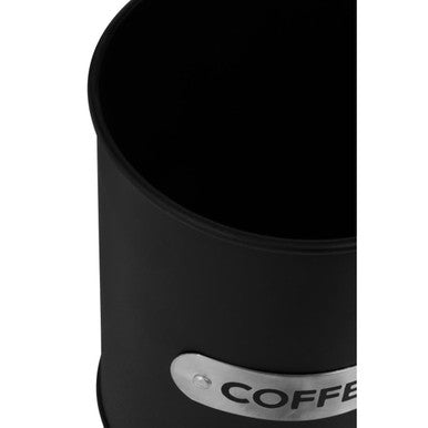 Orsina Liberty Black Enamel Coffee Canister with White Marble Lid