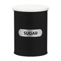 Orsina Liberty Black Enamel Sugar Canister with White Marble Lid