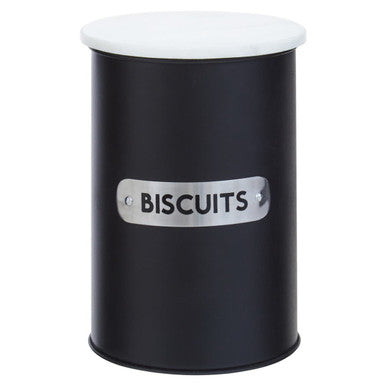 Orsina Liberty Biscuit Canister – Airtight Black Kitchen Storage Jar