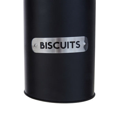 Orsina Liberty Biscuit Canister – Airtight Black Kitchen Storage Jar