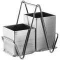 Orsina Stainless Steel Cutlery Caddy – 2 Compartment Utensil Holder