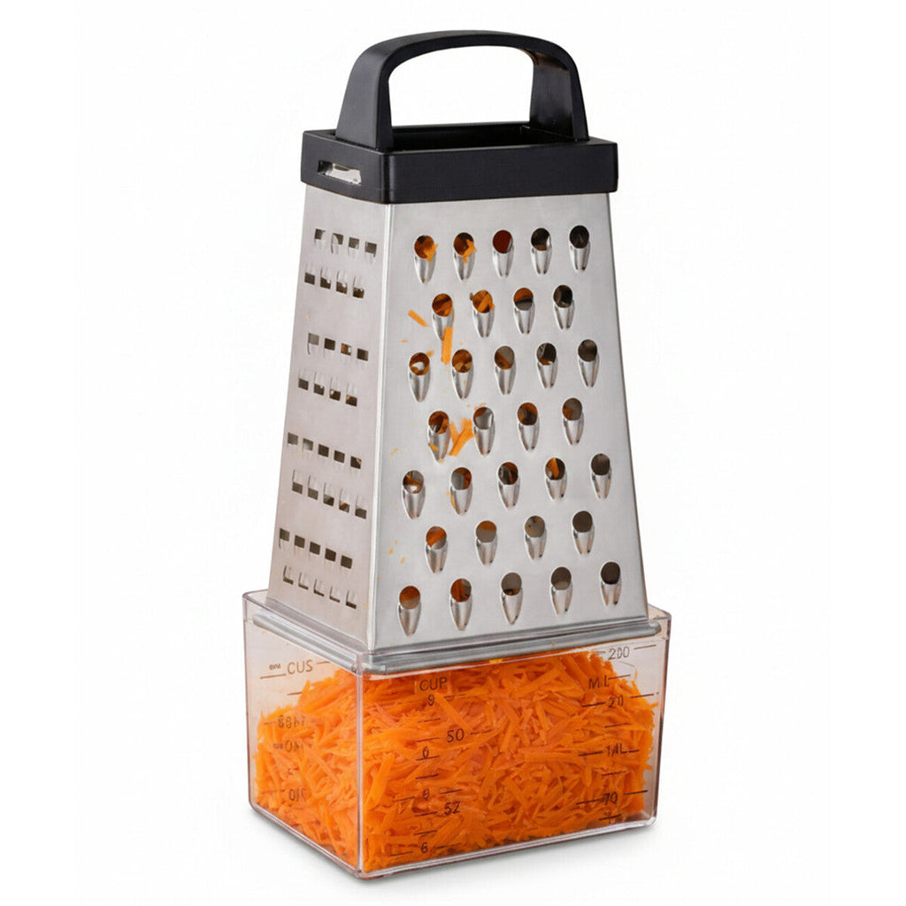 Orsina 4-Sided Stainless Steel Cheese Grater with Collection Box