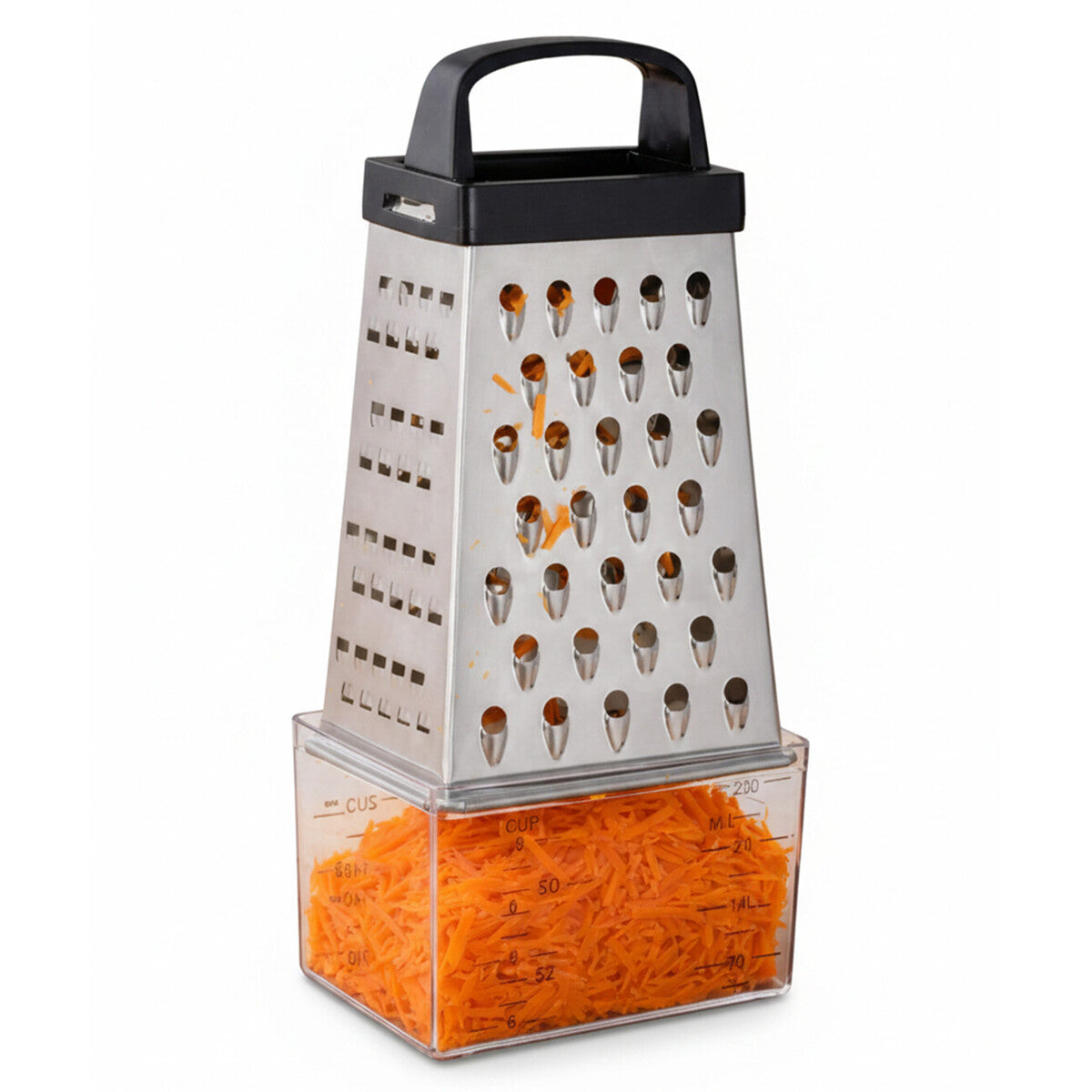Orsina 4-Sided Stainless Steel Cheese Grater with Collection Box