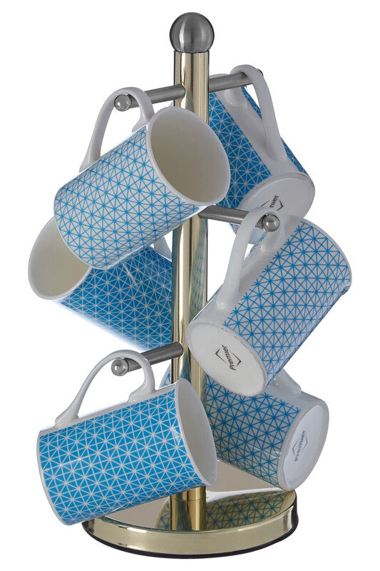 Orsina Gold Mug Tree – 6 Cup Kitchen Countertop Storage Organizer