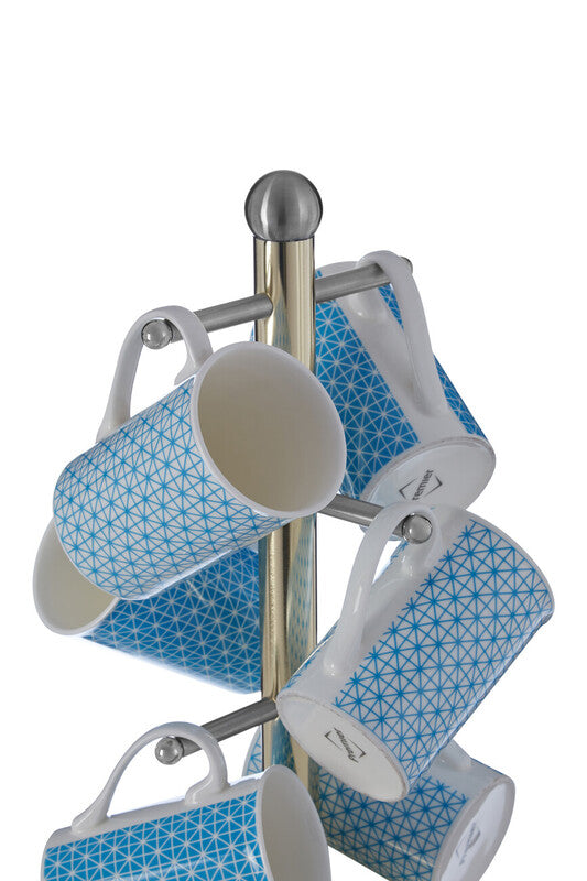 Orsina Gold Mug Tree – 6 Cup Kitchen Countertop Storage Organizer
