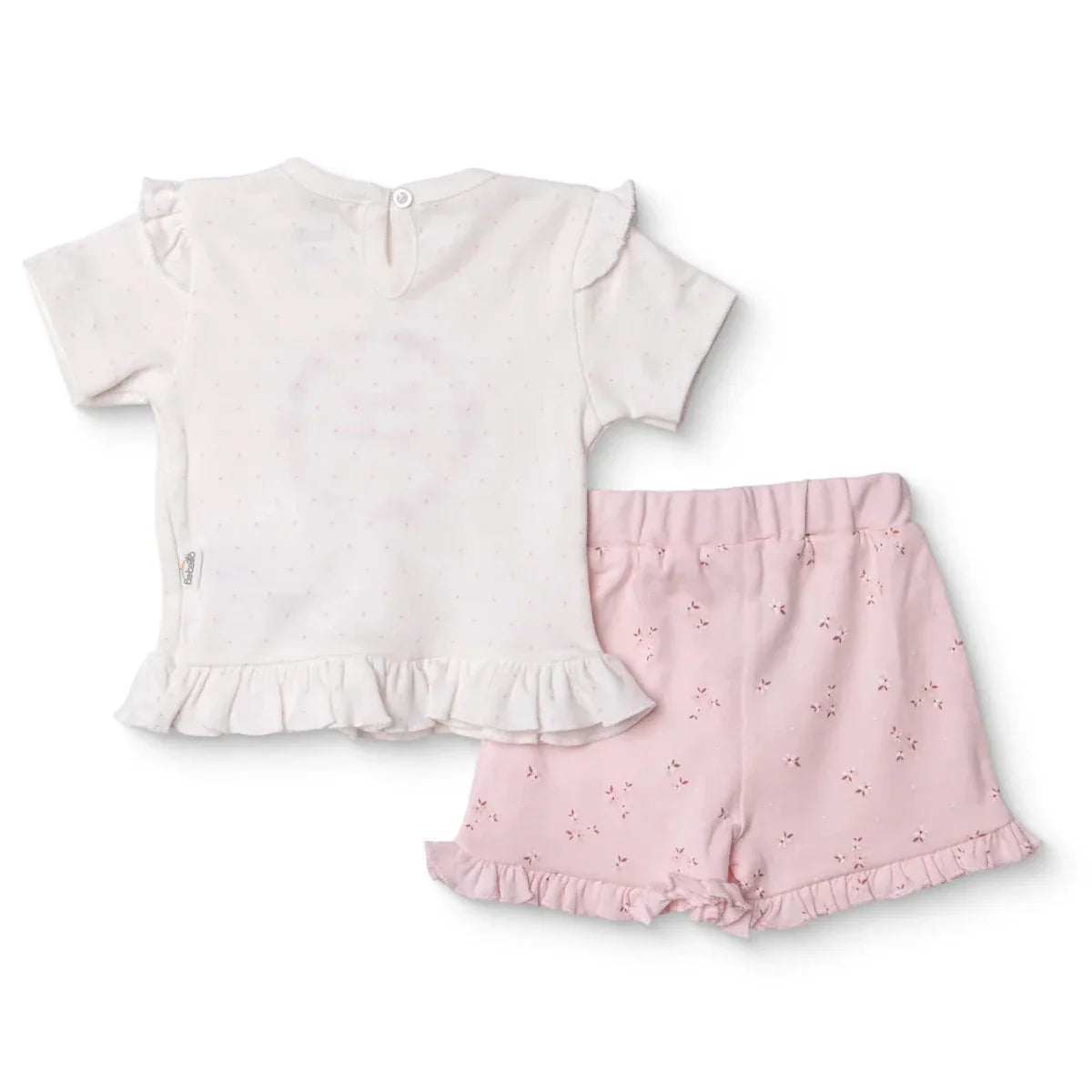 Bebetto Girls T-shirt & Shorts Set Floral Print - Pink