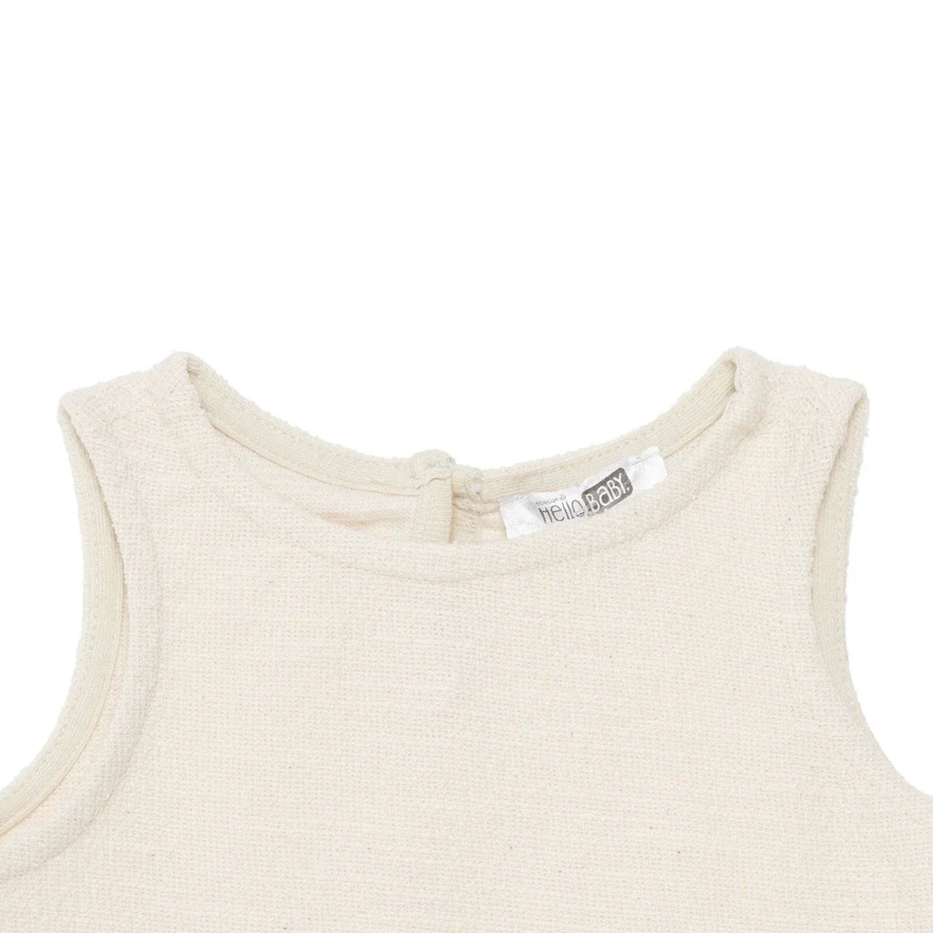 HelloBaby Girls Blouse & Shorts Set Pastel Dreams Crew Neck Short Length Sleeveless - Ecru