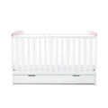 Ickle Bubba Coleby Style Cot Bed with Under Drawer Elephant Love Pink - Without Mattress