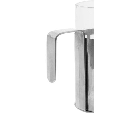 Orsina Nairobi Coffee Mugs – Set of 2 Stainless Steel & Glass Cups