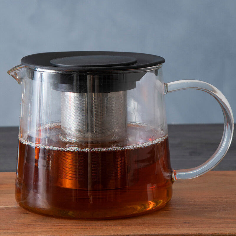 Orsina Fuso 1200ml Glass Teapot – Heat Resistant with Infuser Strainer