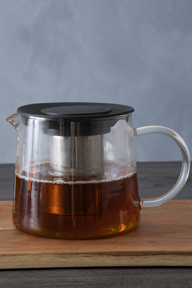 Orsina Fuso 1200ml Glass Teapot – Heat Resistant with Infuser Strainer