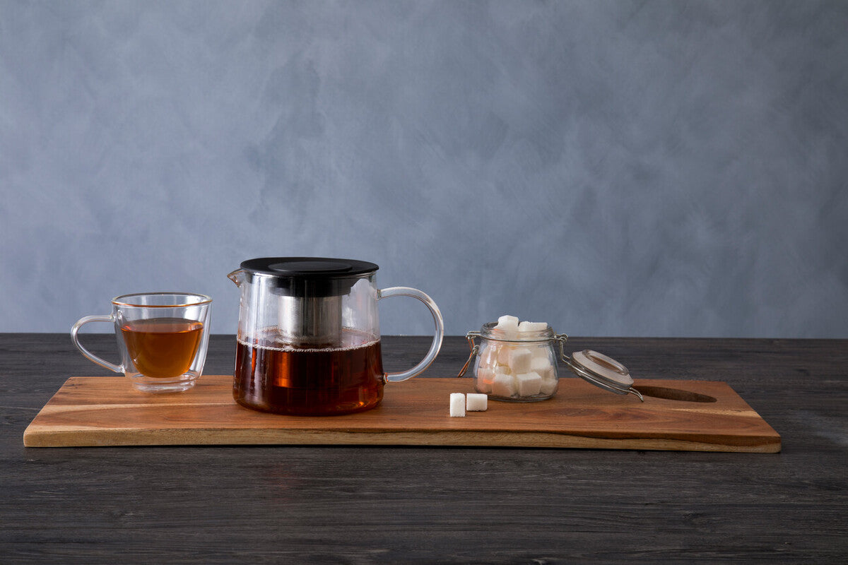 Orsina Fuso 1200ml Glass Teapot – Heat Resistant with Infuser Strainer