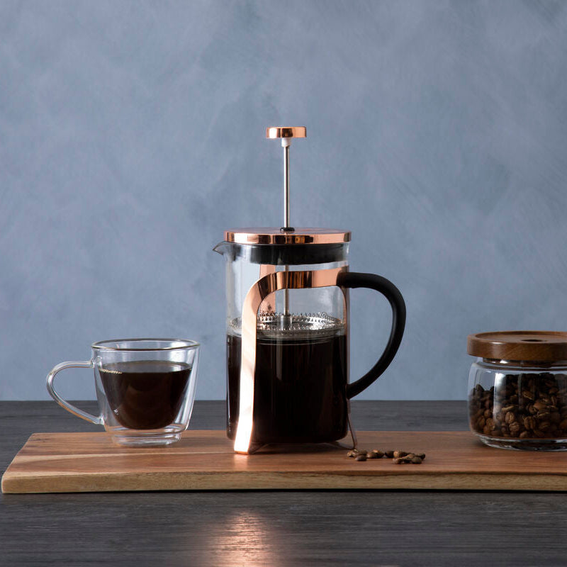 Orsina Akeala Rose Gold French Press Cafetiere - 800ml Coffee Maker