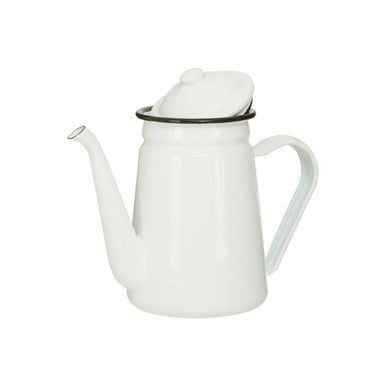 Orsina Hygge White Coffee Pot – Enamelled Carbon Steel Minimalist Pot