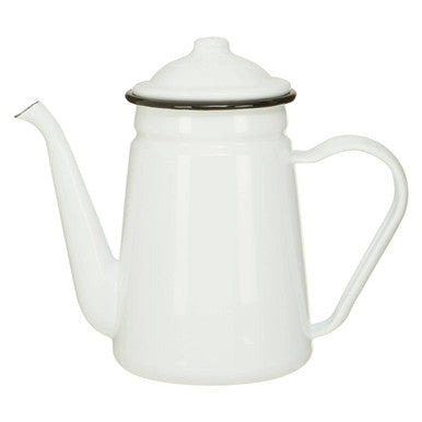 Orsina Hygge White Coffee Pot – Enamelled Carbon Steel Minimalist Pot