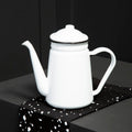 Orsina Hygge White Coffee Pot – Enamelled Carbon Steel Minimalist Pot