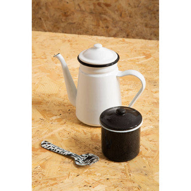 Orsina Hygge White Coffee Pot – Enamelled Carbon Steel Minimalist Pot