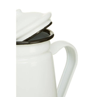 Orsina Hygge White Coffee Pot – Enamelled Carbon Steel Minimalist Pot