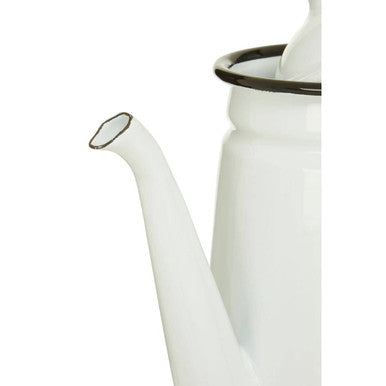 Orsina Hygge White Coffee Pot – Enamelled Carbon Steel Minimalist Pot