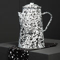 Orsina Hygge Patterned Teapot | Enamelled Carbon Steel - Black & White