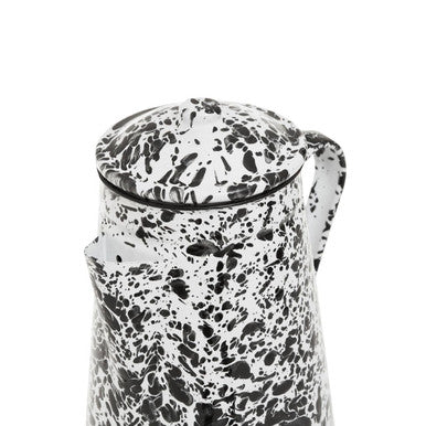 Orsina Hygge Patterned Teapot | Enamelled Carbon Steel - Black & White