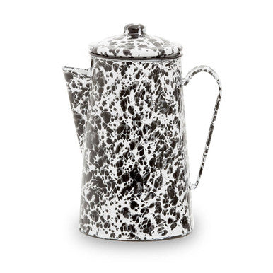 Orsina Hygge Coffee Pot – Black and White Patterned Ceramic Server